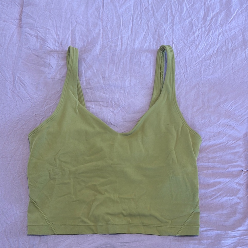 Green Sleeveless Crop Top